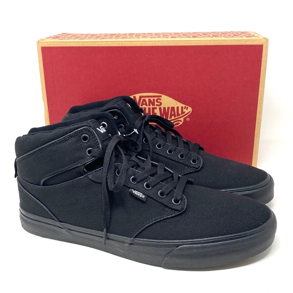 VANS Atwood Hi Canvas Black Shoes Men's High Top Sneakers Skate Size VN0A38BV186 - Picture 2 of 9
